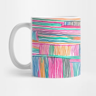 Watercolor Summer Stripes Mug